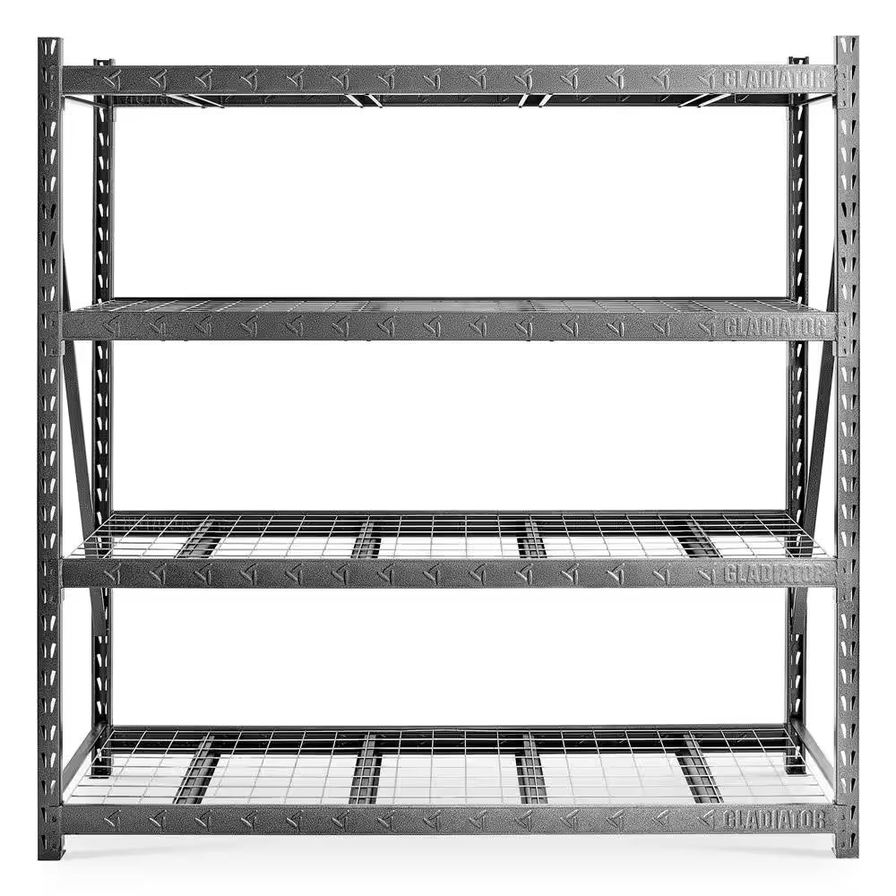 4-Tier Heavy Duty Welded Steel Garage Storage Shelving Unit (90 In. W X 90 In. H X 24 In. D)
