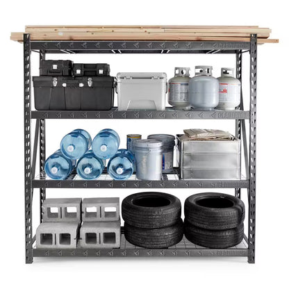 4-Tier Heavy Duty Welded Steel Garage Storage Shelving Unit (90 In. W X 90 In. H X 24 In. D)
