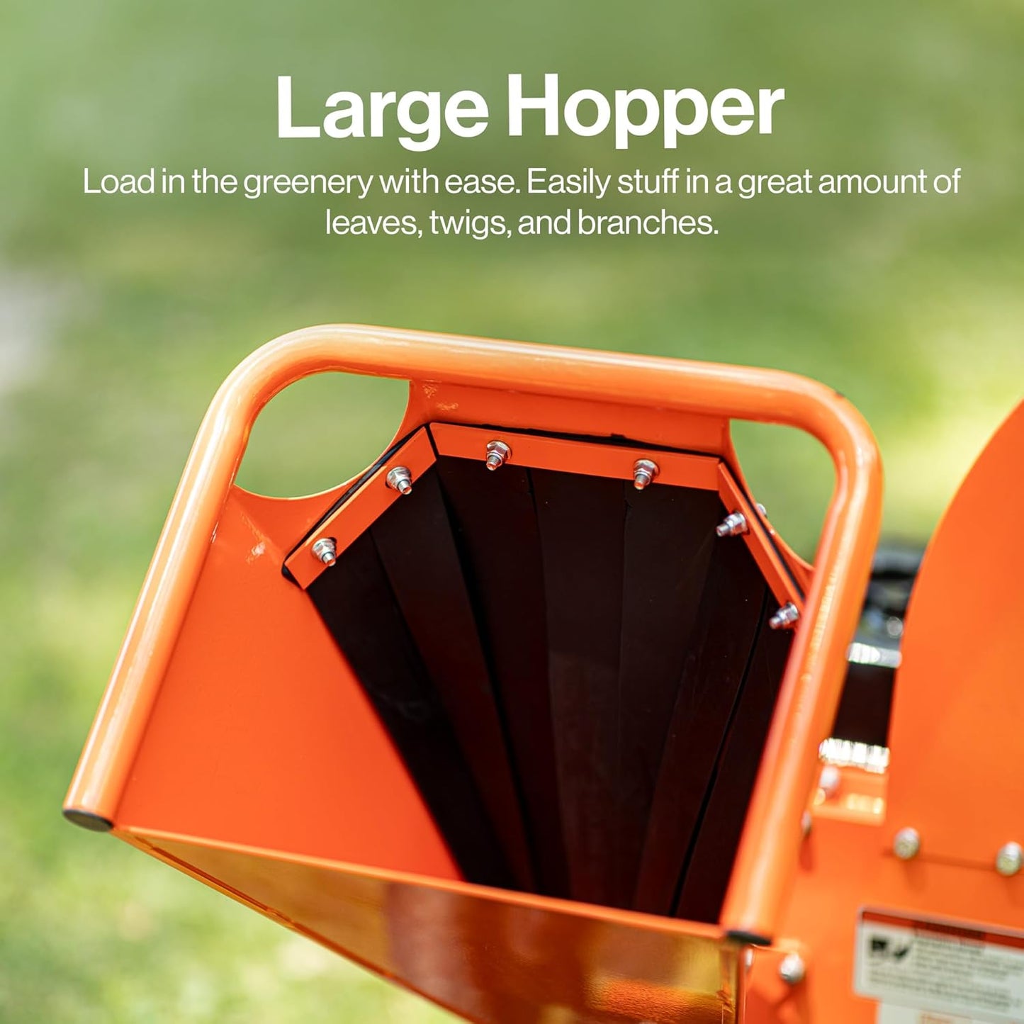 Mini Wood Chipper Shredder Mulcher Heavy Duty 7HP Compact Design 3" Inch Max Capacity