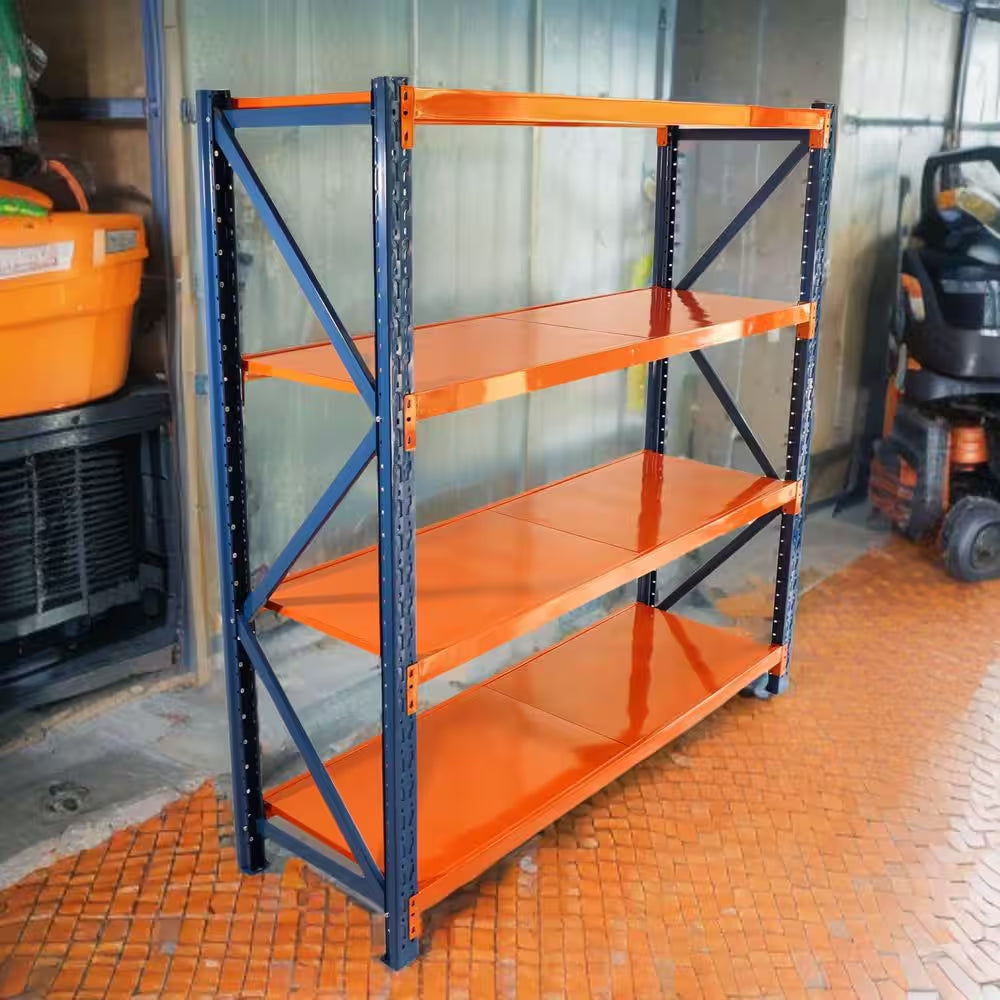 4 Tier Steel Heavy Duty Adjustable Garage Storage Shelving Unit in Orange (78.7 In. W X 78.7 In. H X 23.8 In. D)