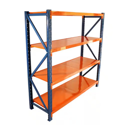 4 Tier Steel Heavy Duty Adjustable Garage Storage Shelving Unit in Orange (78.7 In. W X 78.7 In. H X 23.8 In. D)