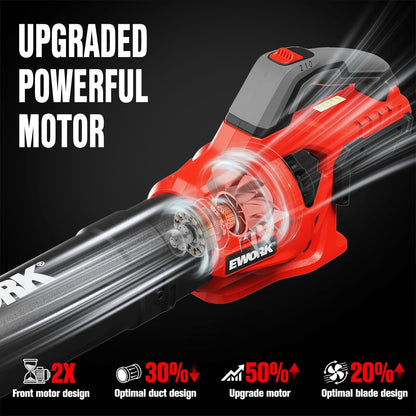 20V Cordless Leaf Blower, Heavy Duty 700CFM 200MPH Electric Leaf Blower with 2 X 4.0Ah Batteries & Fast Charger, 2-Speed Adjustable for Patio, Garden, Yard and Snow Blowing